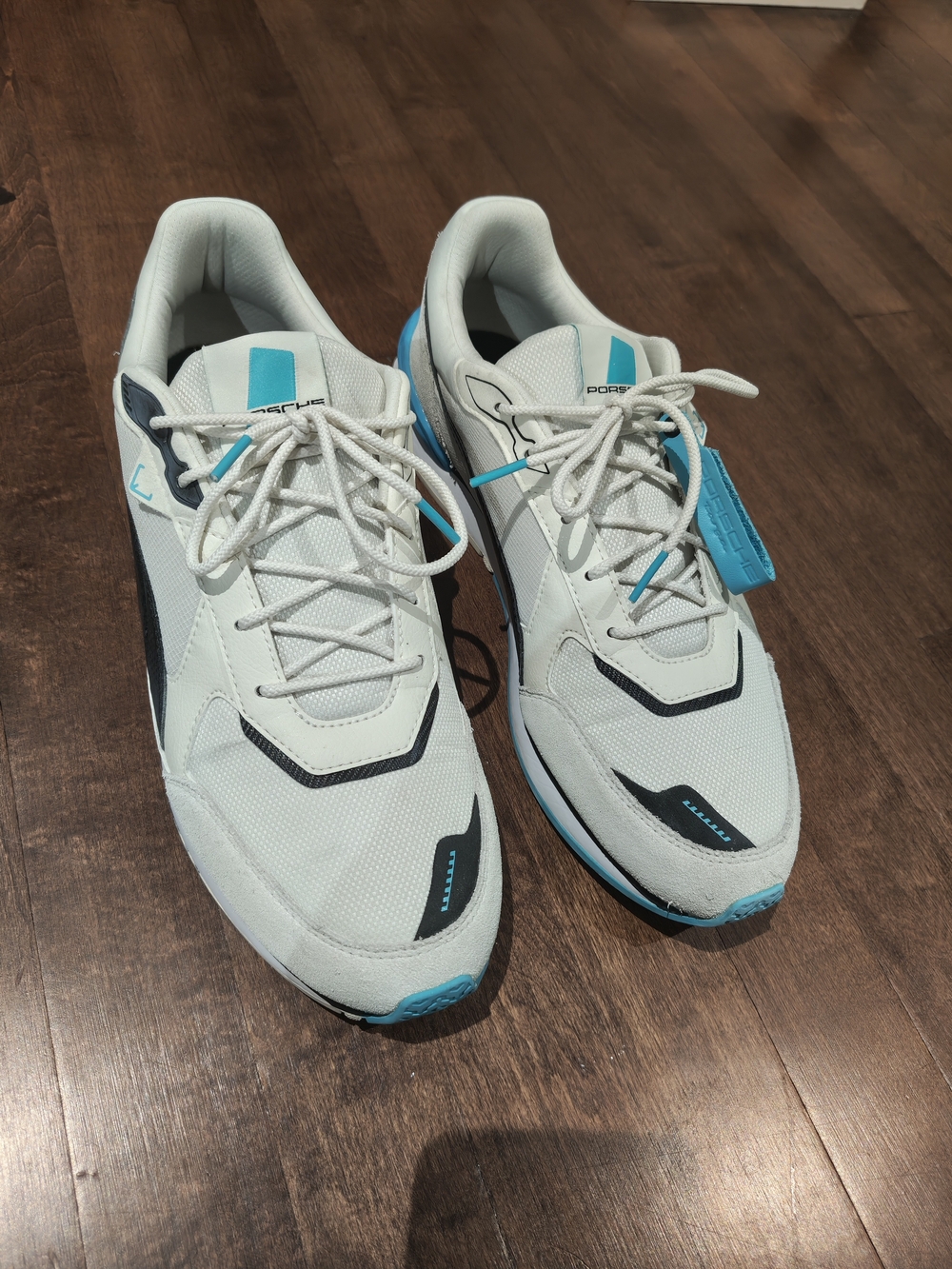 Puma Porsche Edition White and Teal Men's Sneakers